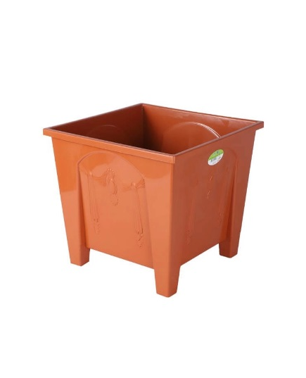 TEL Square Flower Tub 10" - Sandal Wood