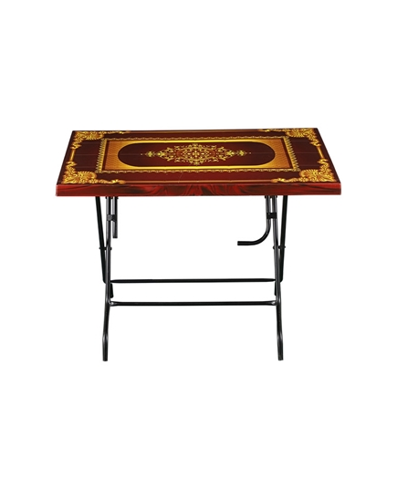 TEL Polypropylene Printed 4 Seated Gorgeous Multi Table - Rose Wood