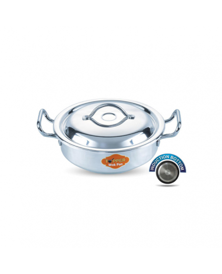 Topper Aluminum Wok Pan 22 CM - Silver