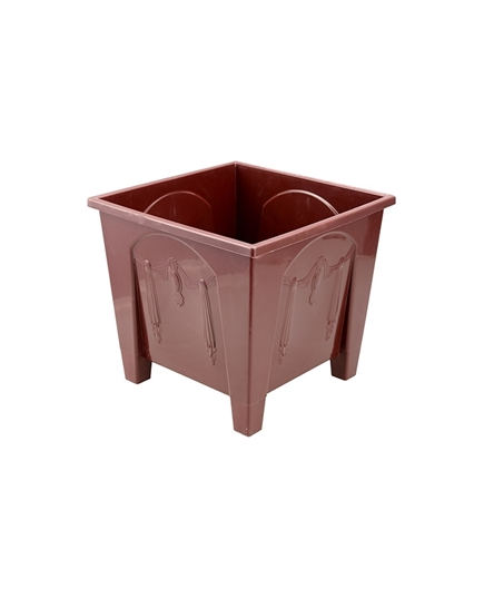 TEL Square Flower Tub 13" - Rose Wood