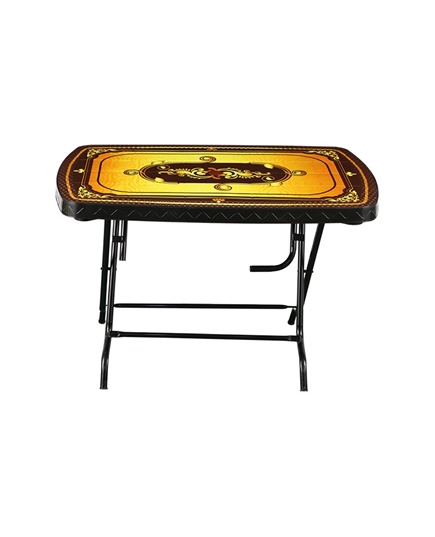 TEL Printed 4 Seated Deluxe Table - Black & Golden