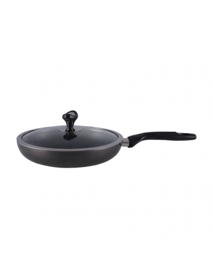 Topper Nonstick Glamour Fry Pan With Lid 28 Cm - Black