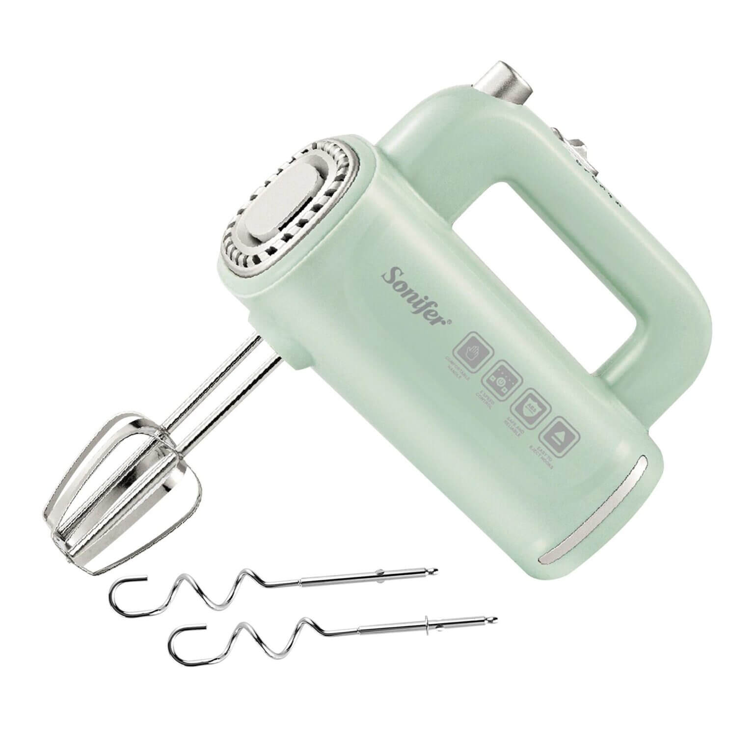 SONIFER Whips,folds,blender, creams and mixes,5 speeds Portable Baking Hand Mixer- SF-7034A - Image 6