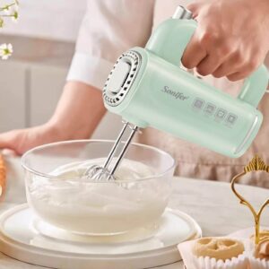 SONIFER Whips,folds,blender, creams and mixes,5 speeds Portable Baking Hand Mixer- SF-7034A