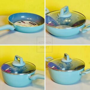 Kiam 7 Piece Ceramic Granite Non Stick Set (Light Green )